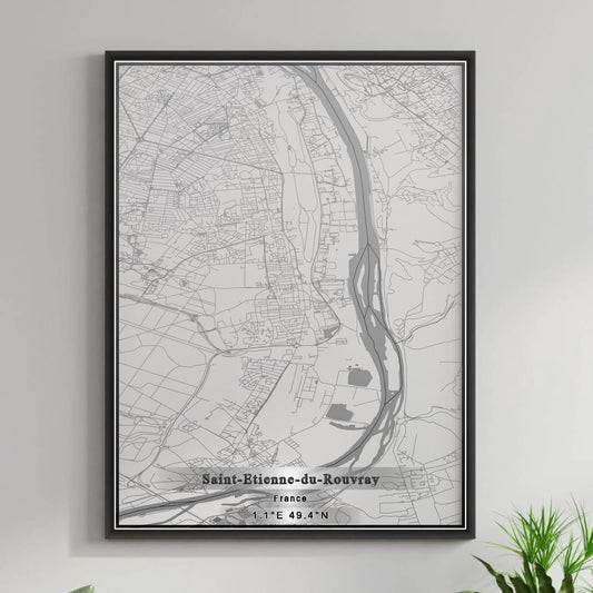 ROAD MAP OF SAINT-ETIENNE-DU-ROUVRAY, FRANCE BY MAPBAKES