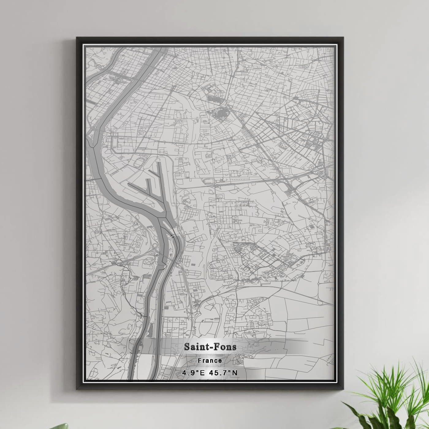 ROAD MAP OF SAINT-FONS, FRANCE BY MAPBAKES