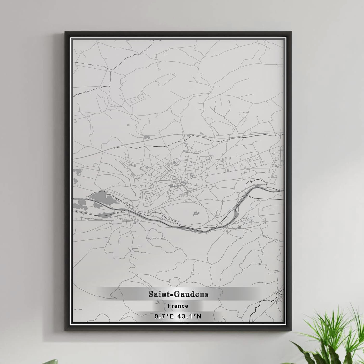 ROAD MAP OF SAINT-GAUDENS, FRANCE BY MAPBAKES