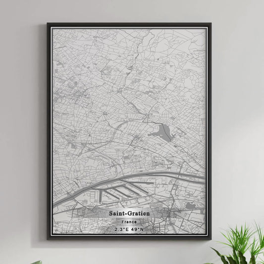 ROAD MAP OF SAINT-GRATIEN, FRANCE BY MAPBAKES