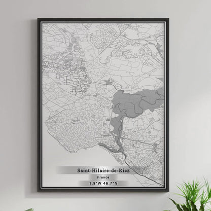 ROAD MAP OF SAINT-HILAIRE-DE-RIEZ, FRANCE BY MAPBAKES