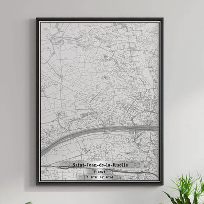 ROAD MAP OF SAINT-JEAN-DE-LA-RUELLE, FRANCE BY MAPBAKES