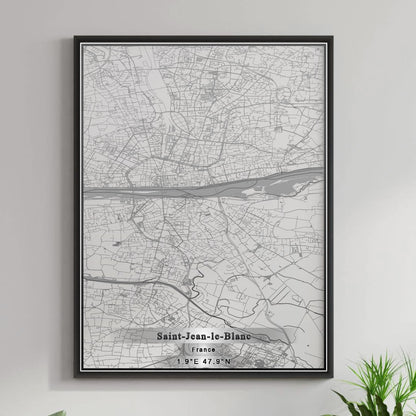 ROAD MAP OF SAINT-JEAN-LE-BLANC, FRANCE BY MAPBAKES