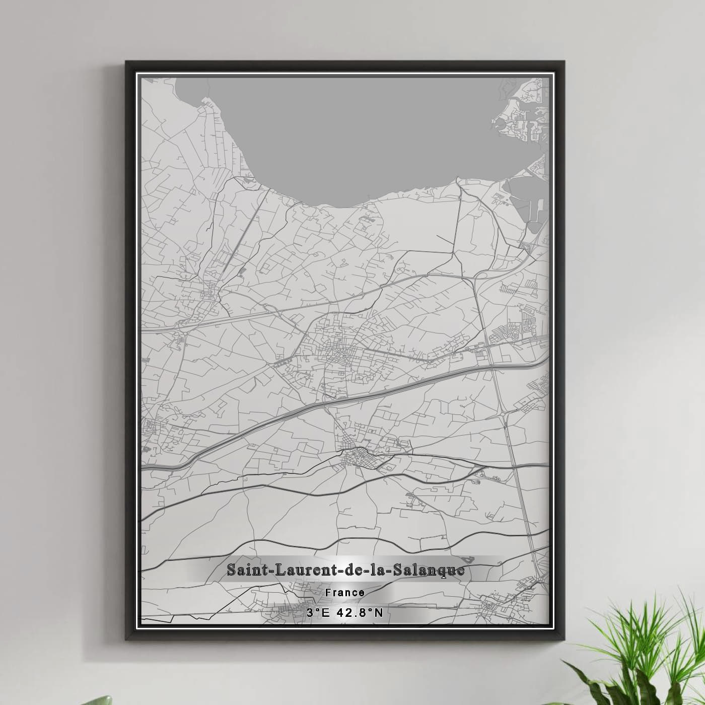 ROAD MAP OF SAINT-LAURENT-DE-LA-SALANQUE, FRANCE BY MAPBAKES