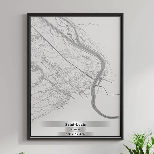 ROAD MAP OF SAINT-LOUIS, FRANCE BY MAPBAKES