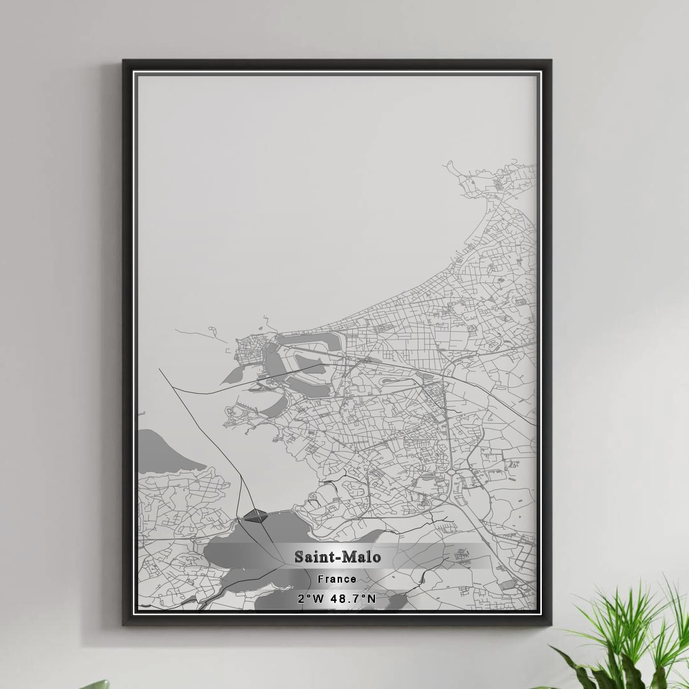 ROAD MAP OF SAINT-MALO, FRANCE BY MAPBAKES