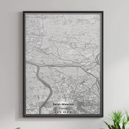 ROAD MAP OF SAINT-MAURICE, FRANCE BY MAPBAKES