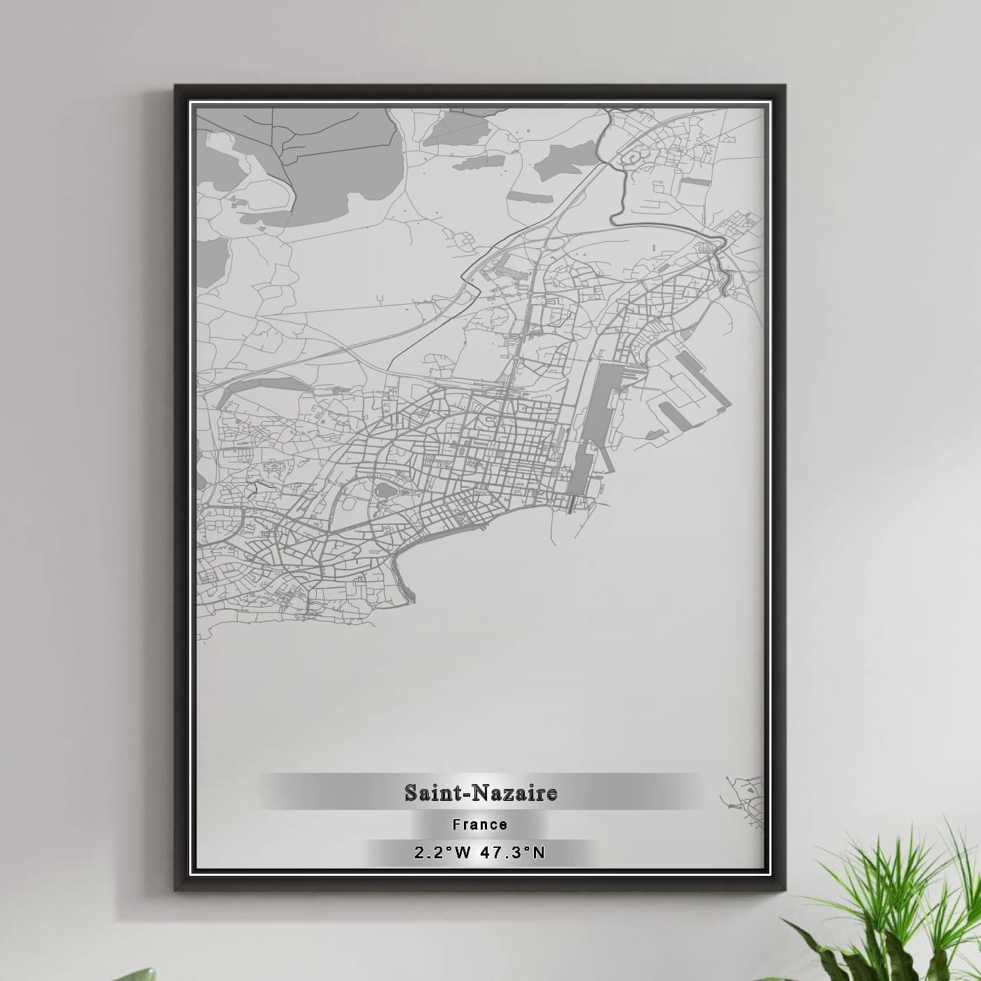 ROAD MAP OF SAINT-NAZAIRE, FRANCE BY MAPBAKES