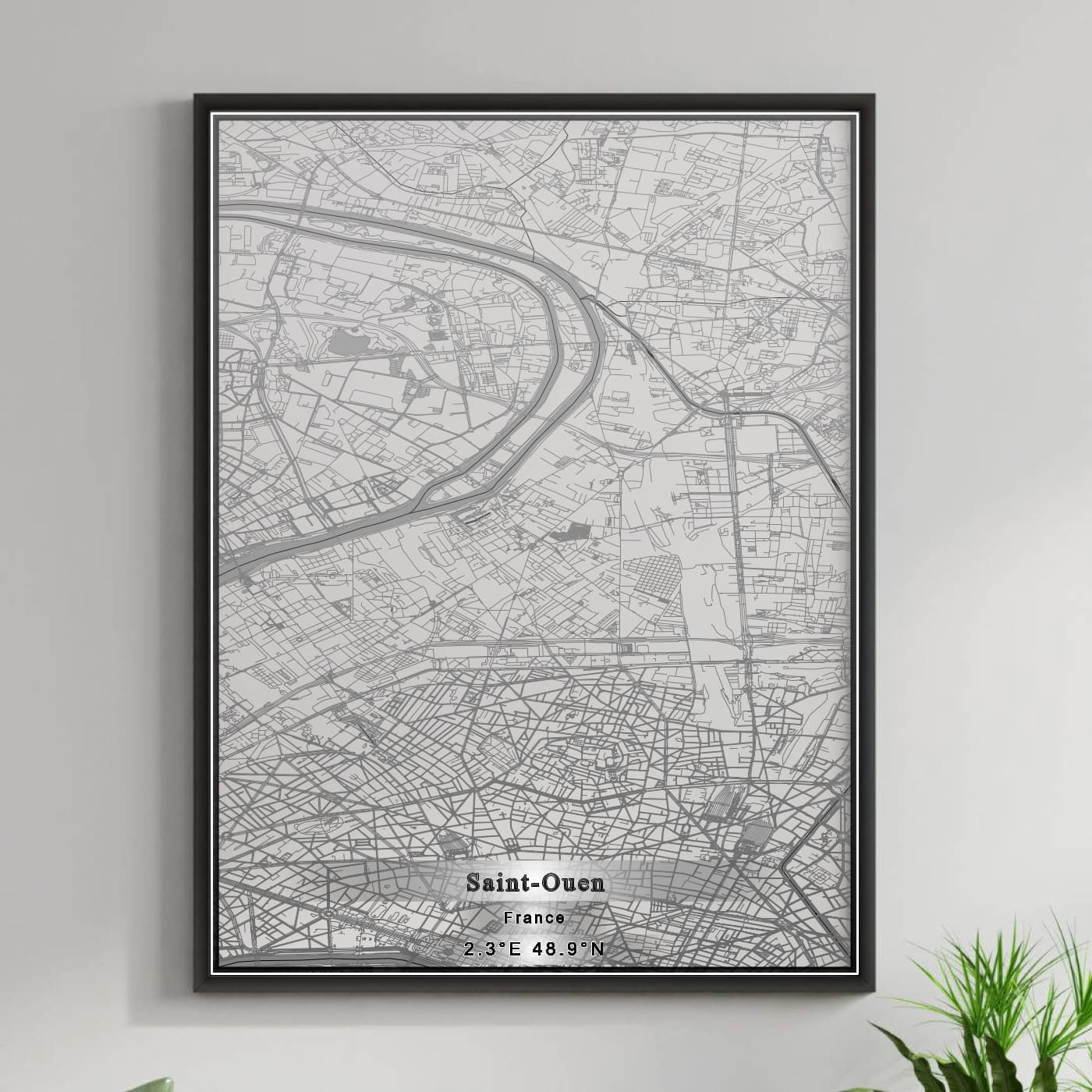 ROAD MAP OF SAINT-OUEN, FRANCE BY MAPBAKES