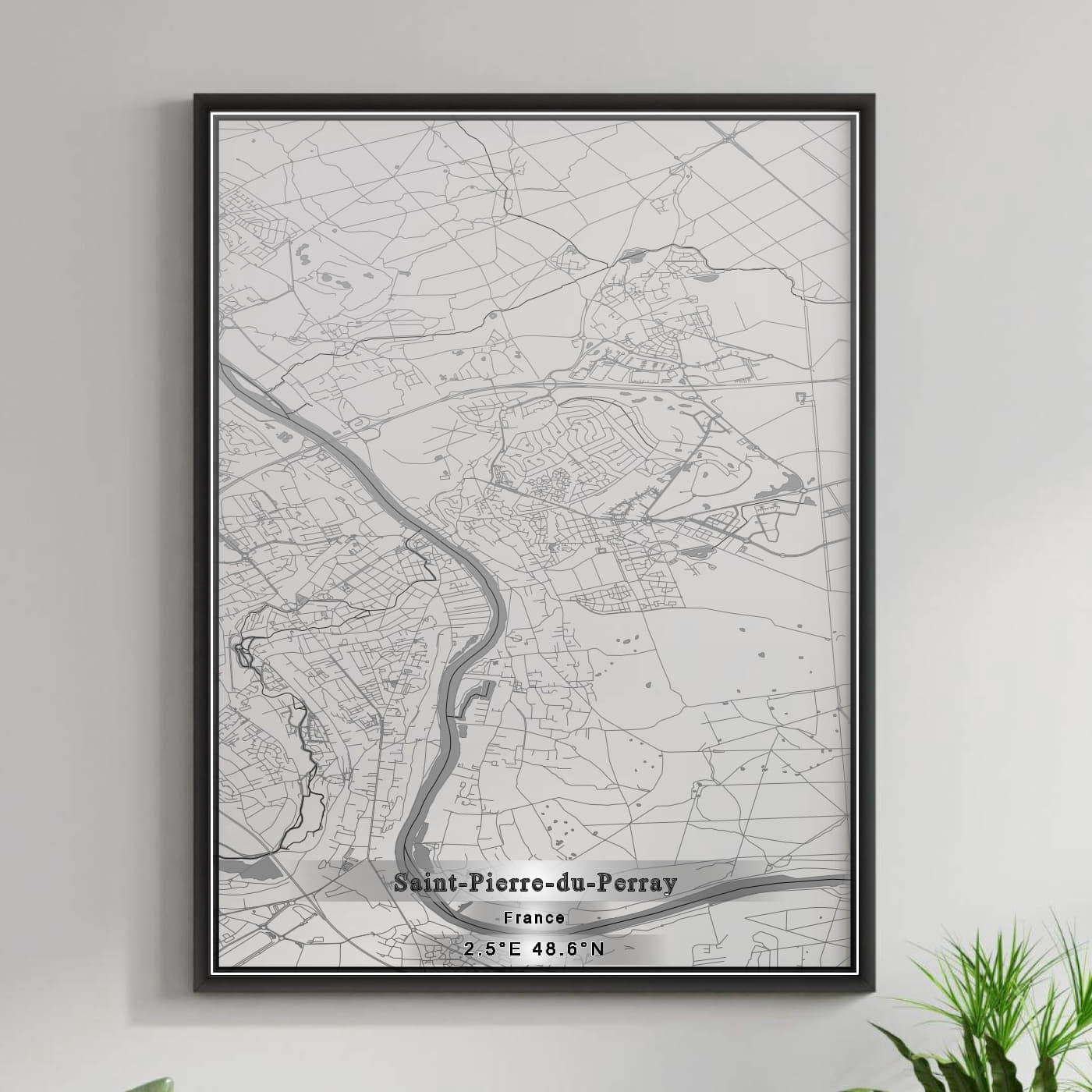 ROAD MAP OF SAINT-PIERRE-DU-PERRAY, FRANCE BY MAPBAKES