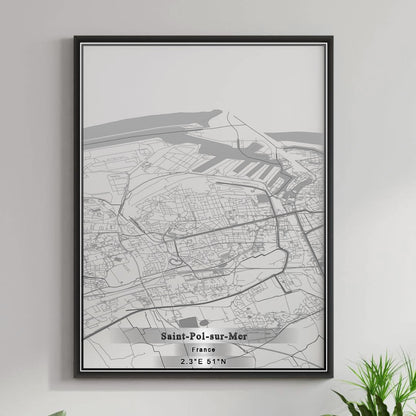 ROAD MAP OF SAINT-POL-SUR-MER, FRANCE BY MAPBAKES