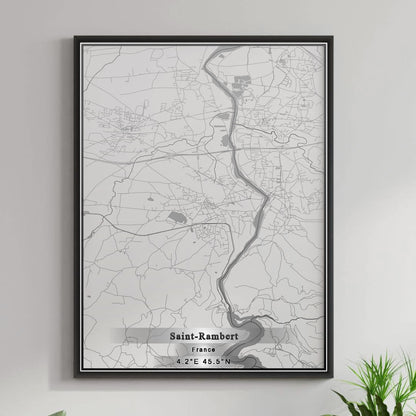 ROAD MAP OF SAINT-RAMBERT, FRANCE BY MAPBAKES