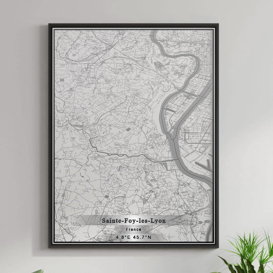 ROAD MAP OF SAINTE-FOY-LES-LYON, FRANCE BY MAPBAKES