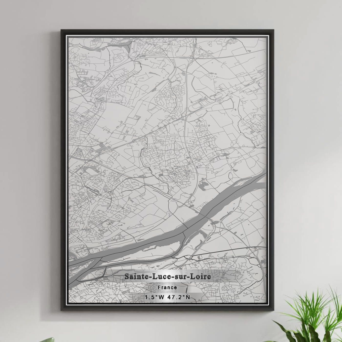 ROAD MAP OF SAINTE-LUCE-SUR-LOIRE, FRANCE BY MAPBAKES