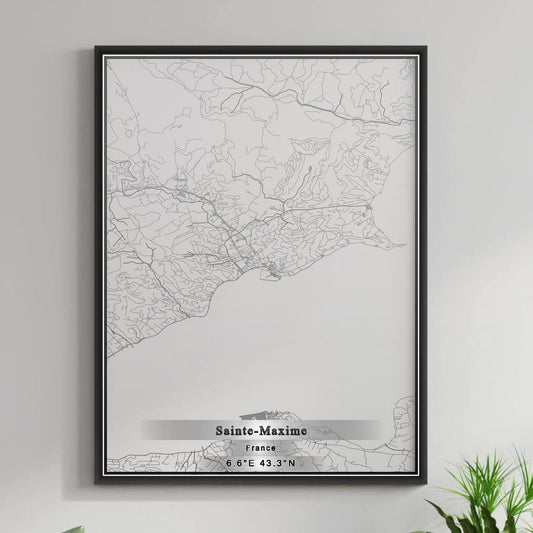 ROAD MAP OF SAINTE-MAXIME, FRANCE BY MAPBAKES