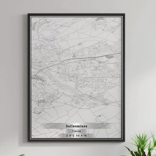 ROAD MAP OF SALLAUMINES, FRANCE BY MAPBAKES