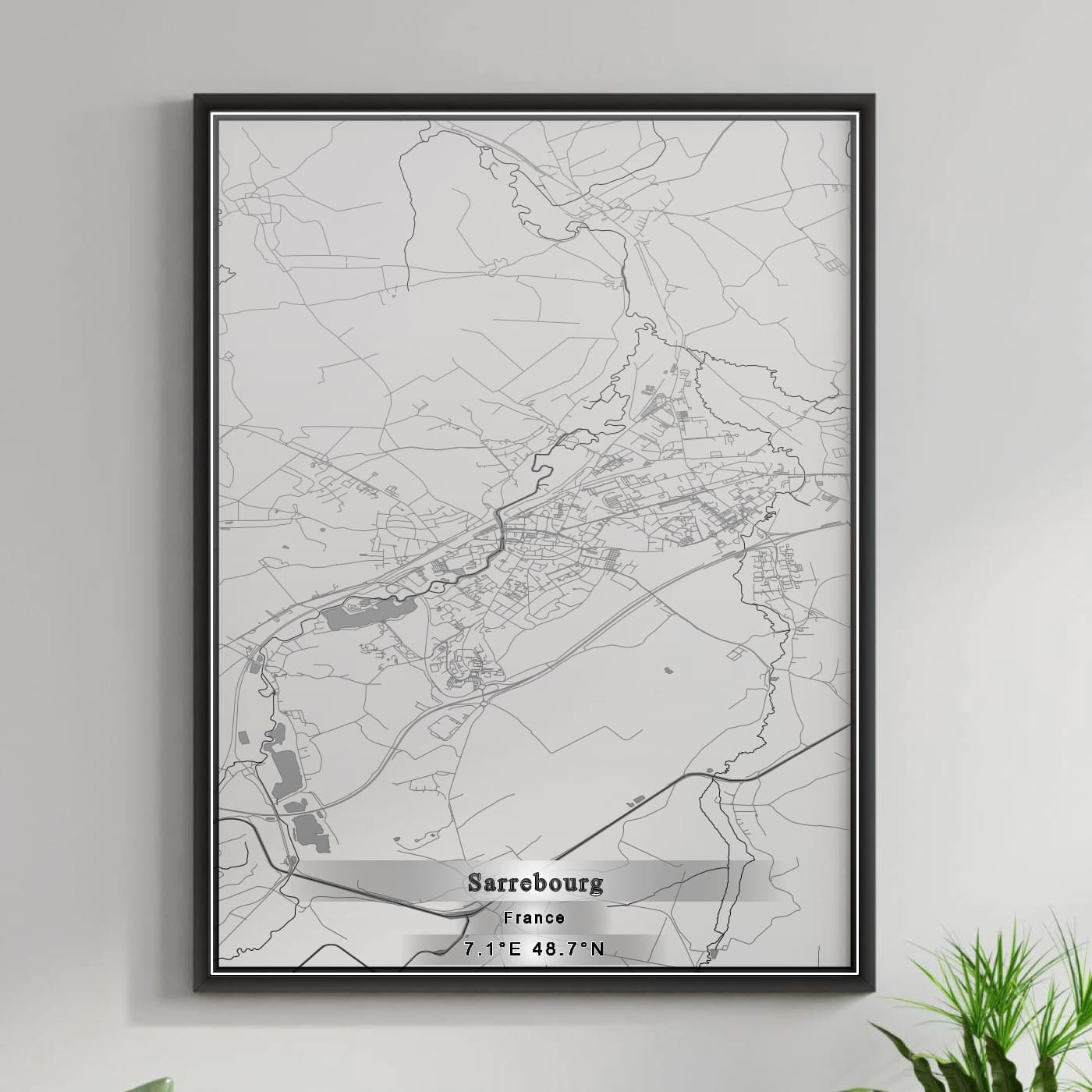 ROAD MAP OF SARREBOURG, FRANCE BY MAPBAKES