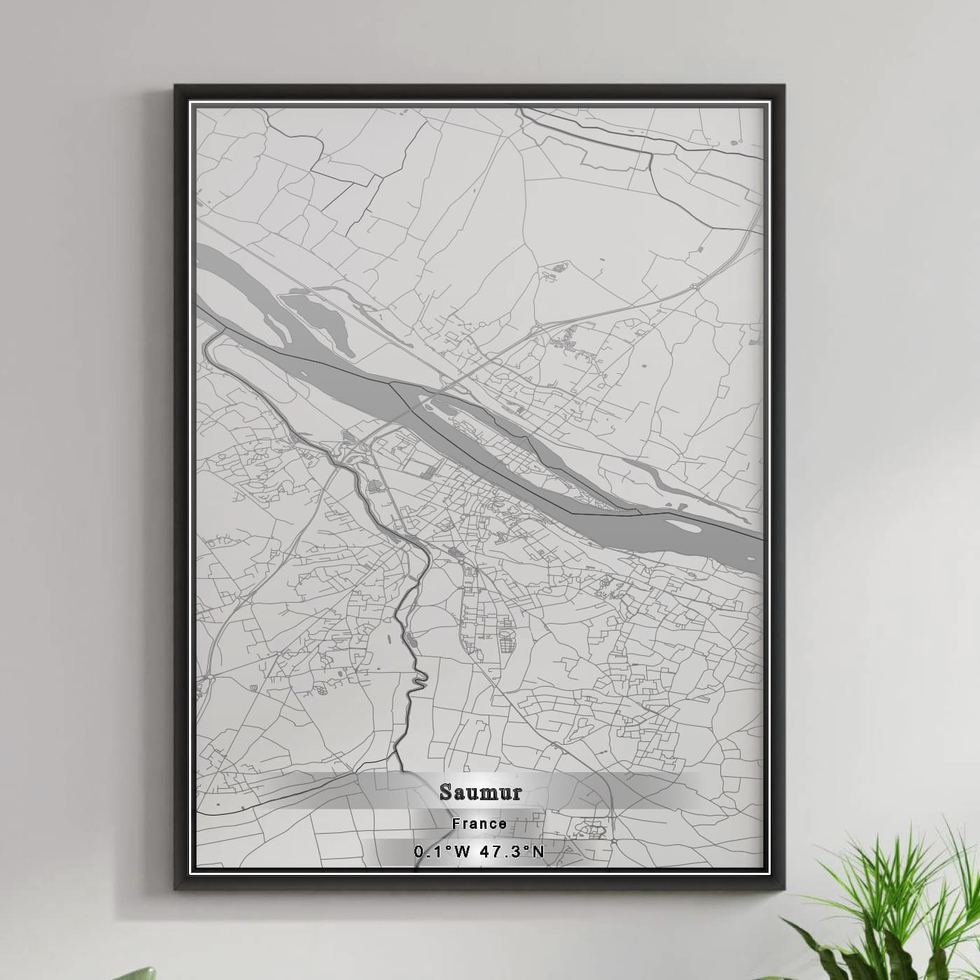 ROAD MAP OF SAUMUR, FRANCE BY MAPBAKES