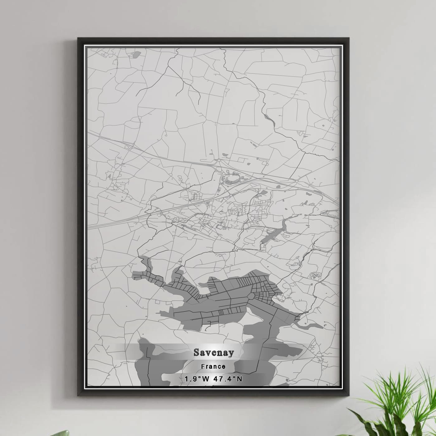 ROAD MAP OF SAVENAY, FRANCE BY MAPBAKES