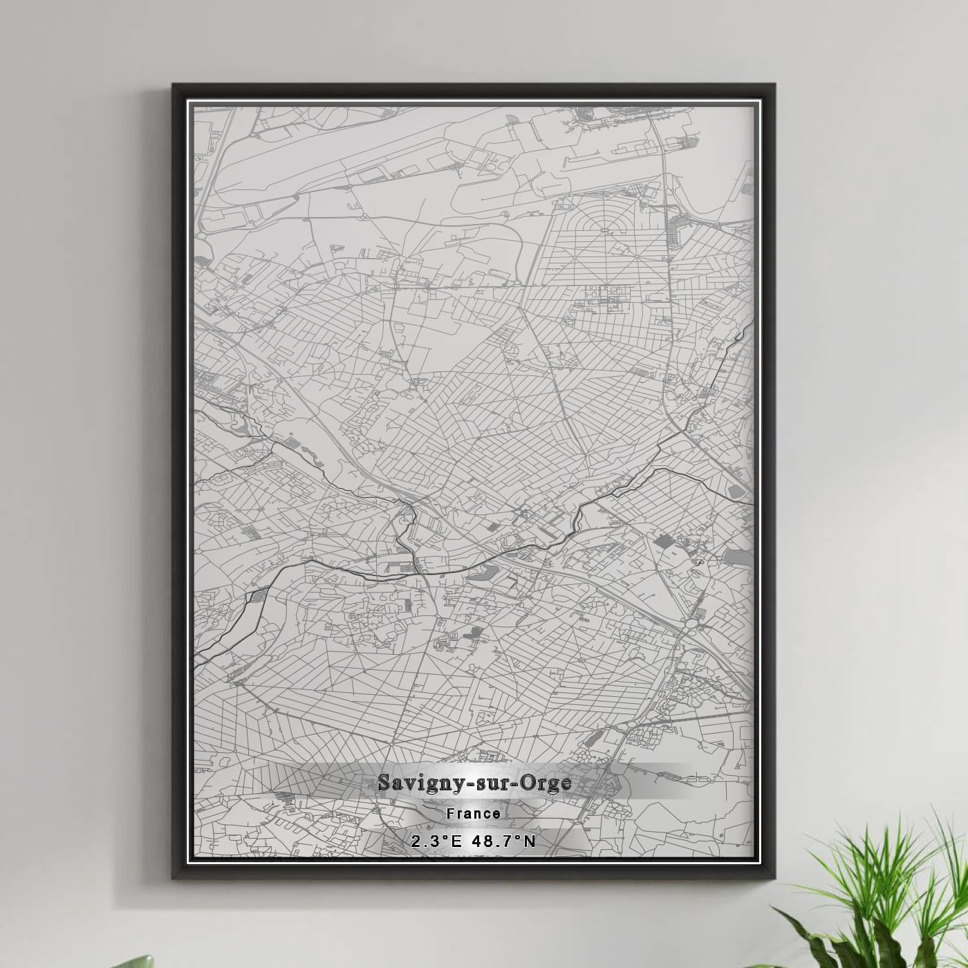 ROAD MAP OF SAVIGNY-SUR-ORGE, FRANCE BY MAPBAKES