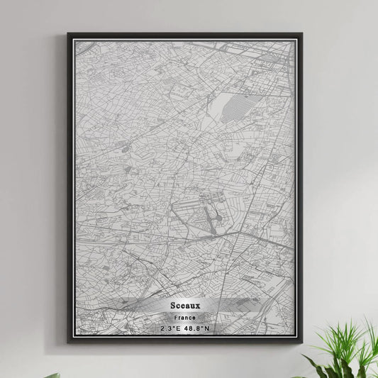 ROAD MAP OF SCEAUX, FRANCE BY MAPBAKES