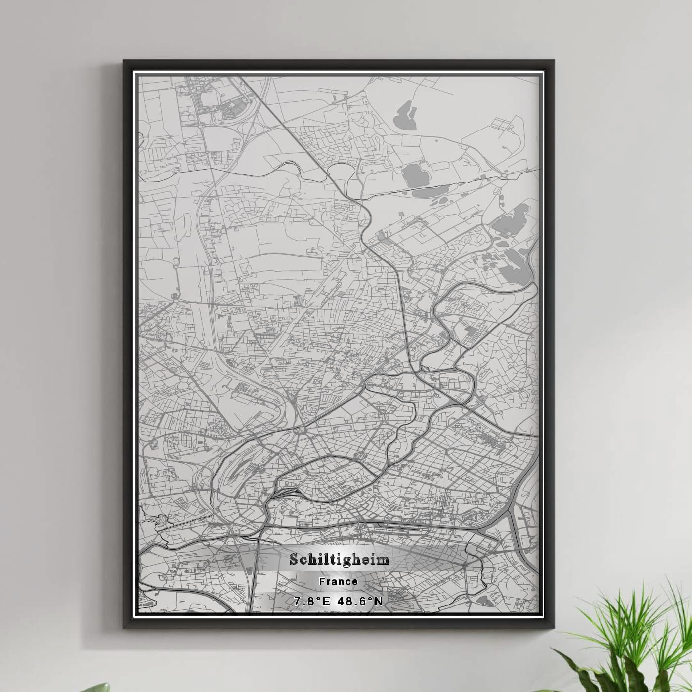 ROAD MAP OF SCHILTIGHEIM, FRANCE BY MAPBAKES