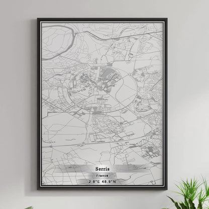 ROAD MAP OF SERRIS, FRANCE BY MAPBAKES