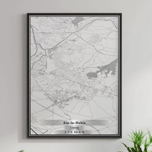 ROAD MAP OF SIN-LE-NOBLE, FRANCE BY MAPBAKES