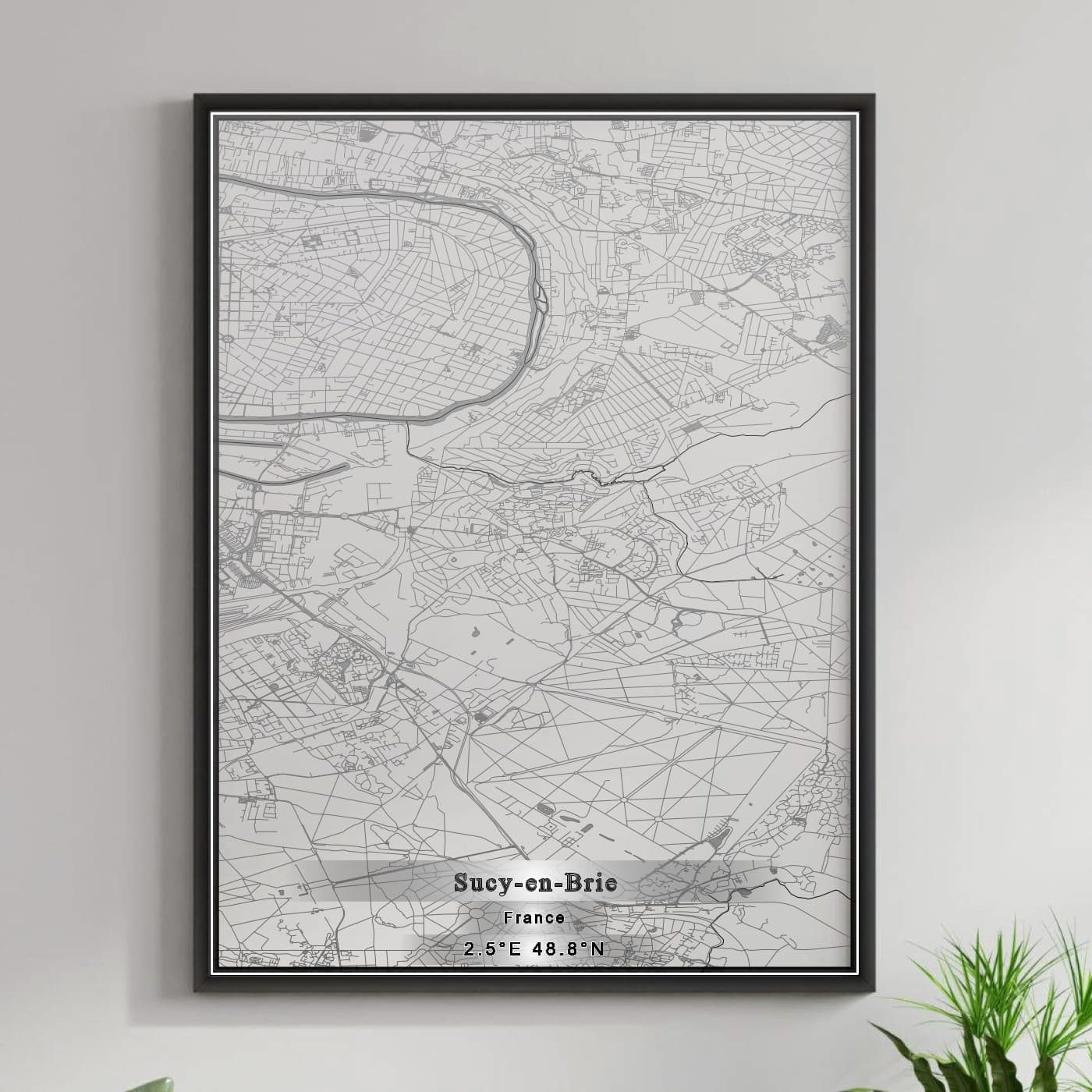 ROAD MAP OF SUCY-EN-BRIE, FRANCE BY MAPBAKES