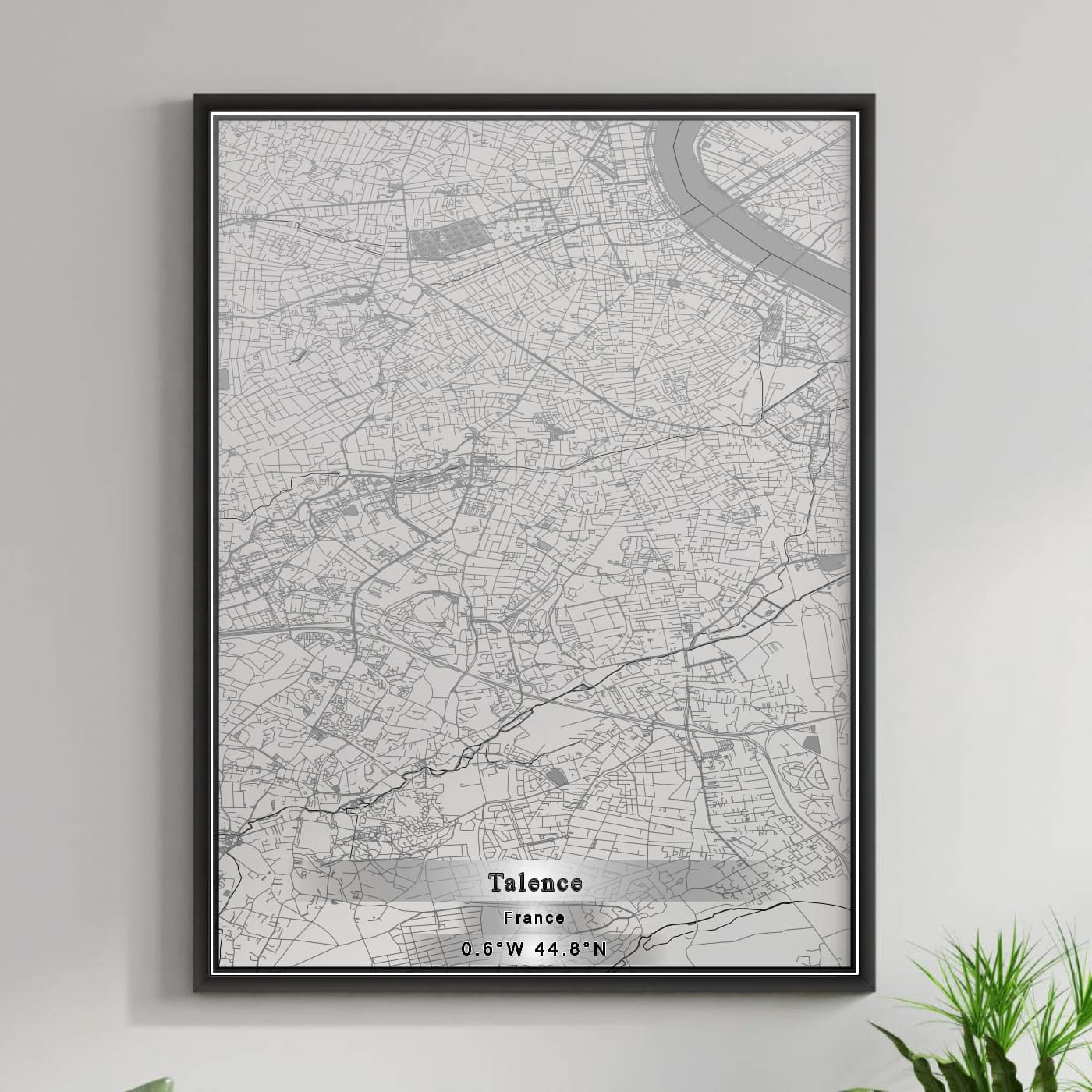 ROAD MAP OF TALENCE, FRANCE BY MAPBAKES