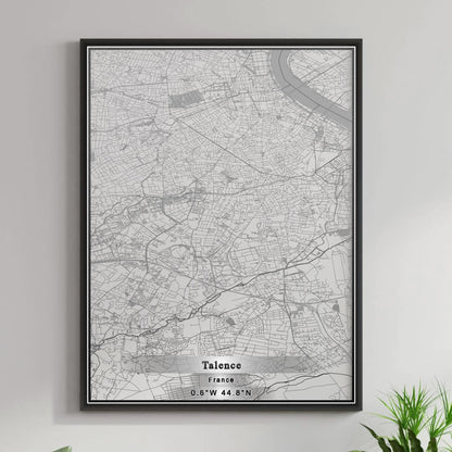 ROAD MAP OF TALENCE, FRANCE BY MAPBAKES