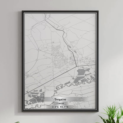 ROAD MAP OF TERGNIER, FRANCE BY MAPBAKES