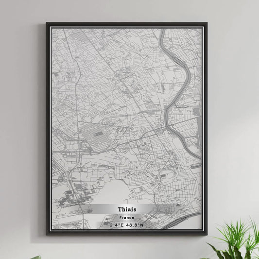 ROAD MAP OF THIAIS, FRANCE BY MAPBAKES