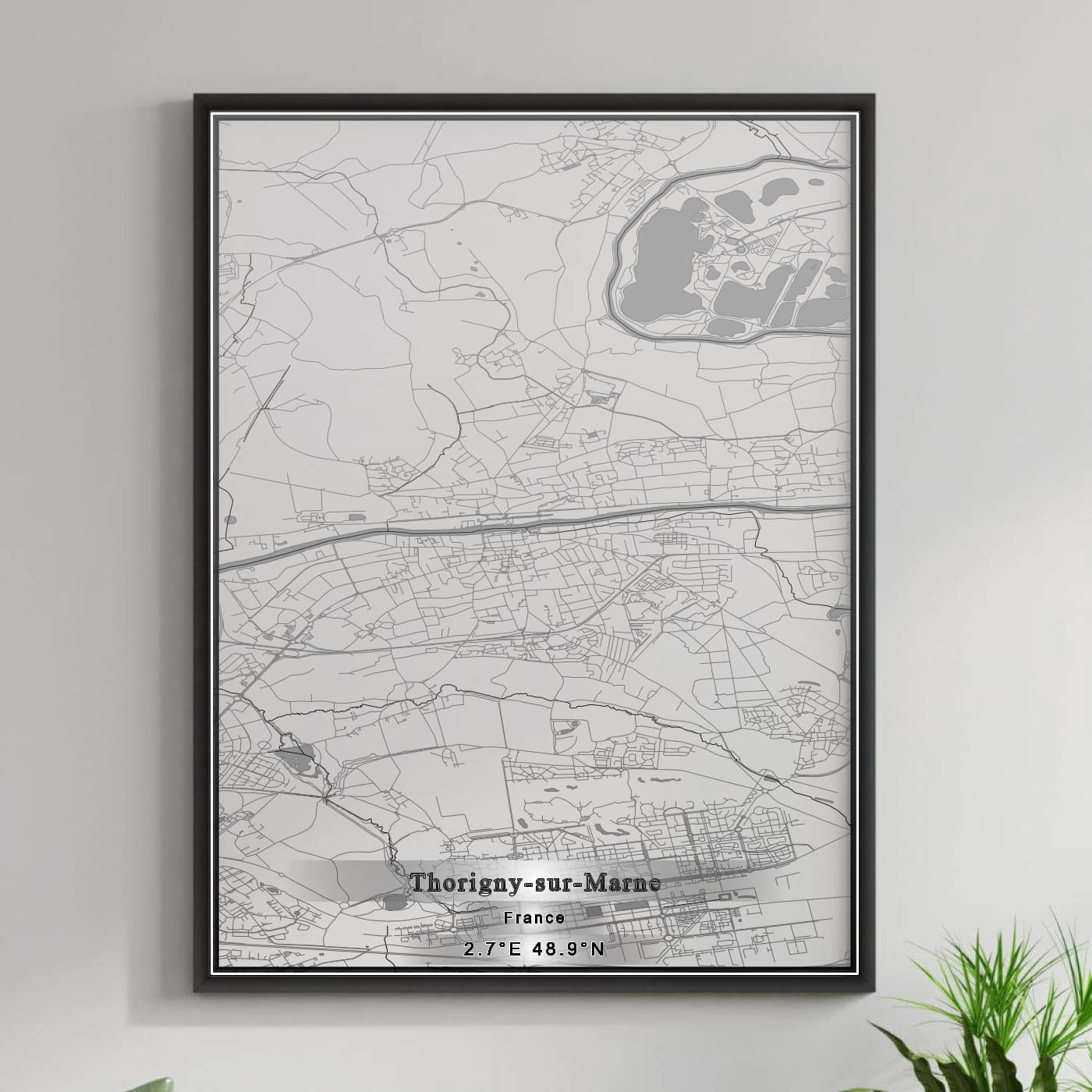 ROAD MAP OF THORIGNY-SUR-MARNE, FRANCE BY MAPBAKES