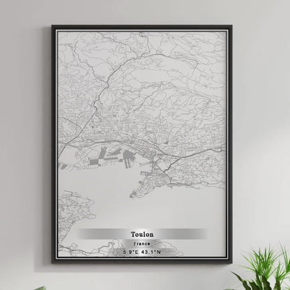 ROAD MAP OF TOULON, FRANCE BY MAPBAKES