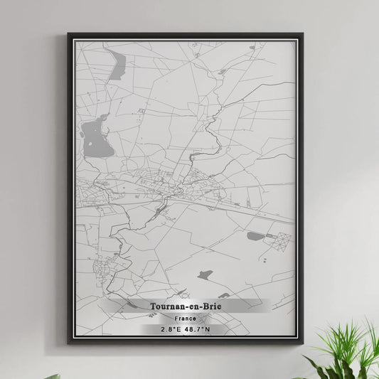 ROAD MAP OF TOURNAN-EN-BRIE, FRANCE BY MAPBAKES