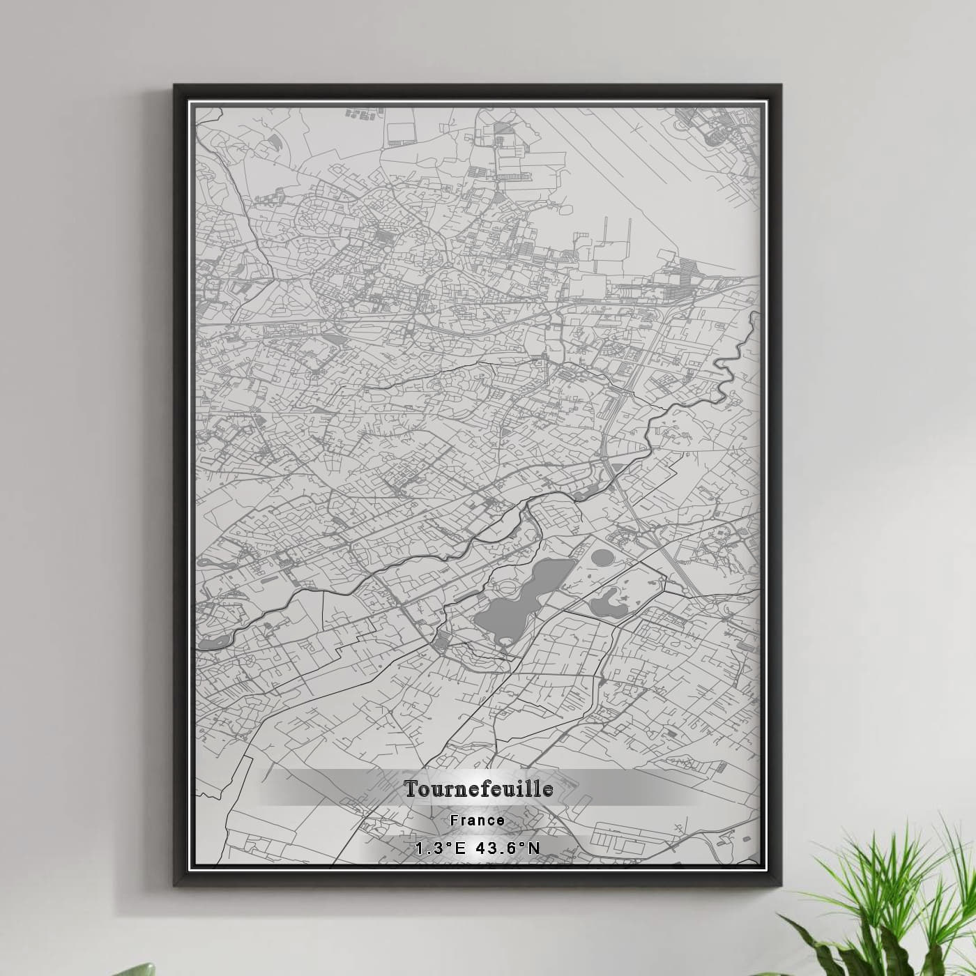 ROAD MAP OF TOURNEFEUILLE, FRANCE BY MAPBAKES