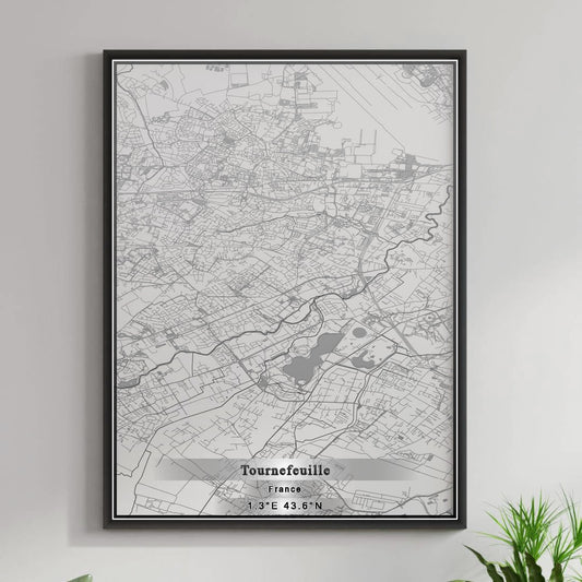 ROAD MAP OF TOURNEFEUILLE, FRANCE BY MAPBAKES