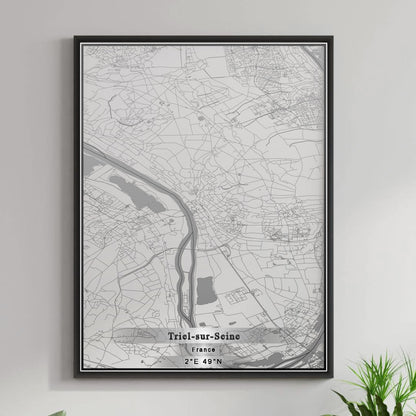 ROAD MAP OF TRIEL-SUR-SEINE, FRANCE BY MAPBAKES