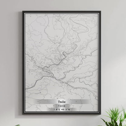 ROAD MAP OF TULLE, FRANCE BY MAPBAKES