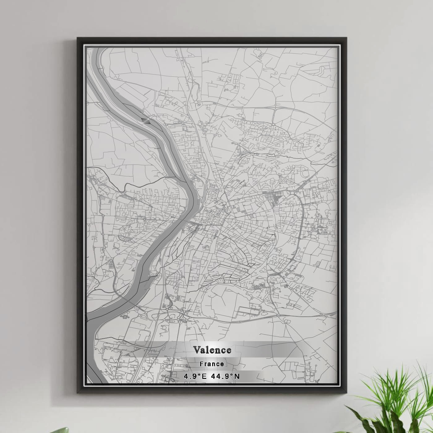 ROAD MAP OF VALENCE, FRANCE BY MAPBAKES