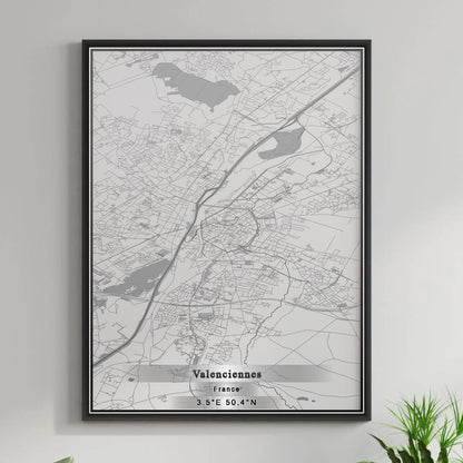 ROAD MAP OF VALENCIENNES, FRANCE BY MAPBAKES