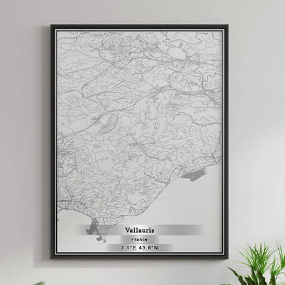 ROAD MAP OF VALLAURIS, FRANCE BY MAPBAKES