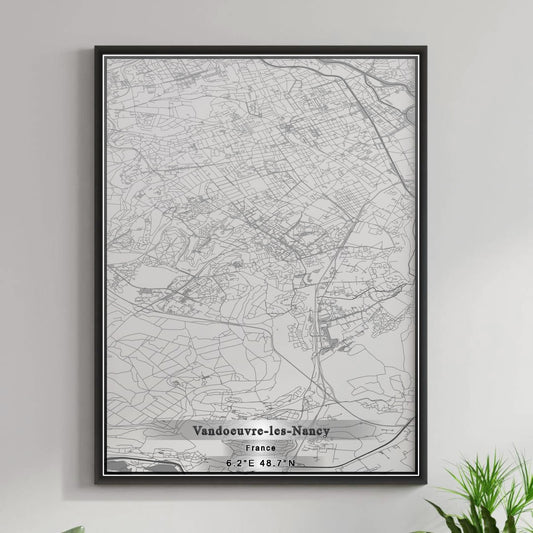 ROAD MAP OF VANDOEUVRE-LES-NANCY, FRANCE BY MAPBAKES