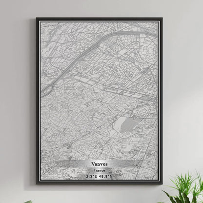 ROAD MAP OF VANVES, FRANCE BY MAPBAKES