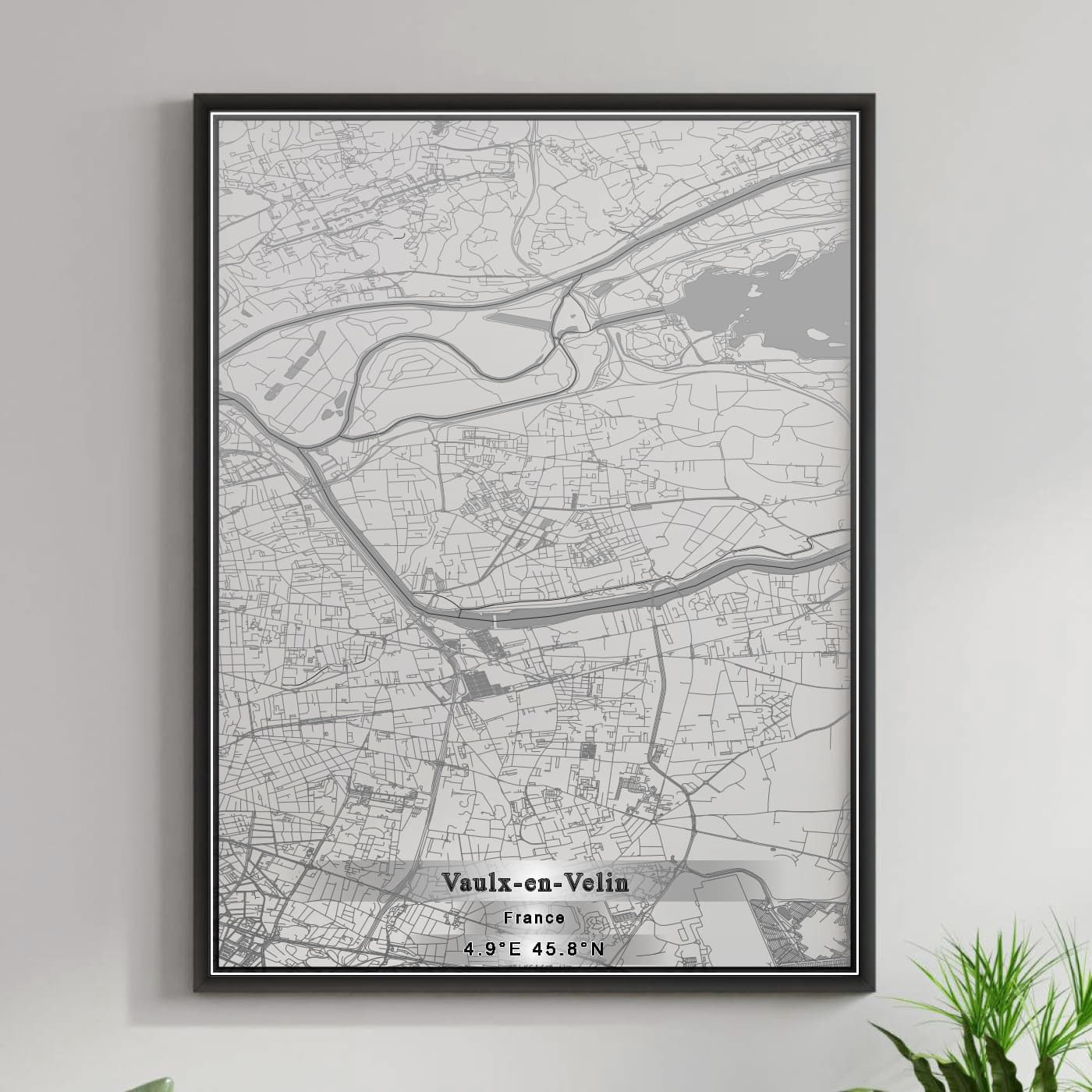 ROAD MAP OF VAULX-EN-VELIN, FRANCE BY MAPBAKES