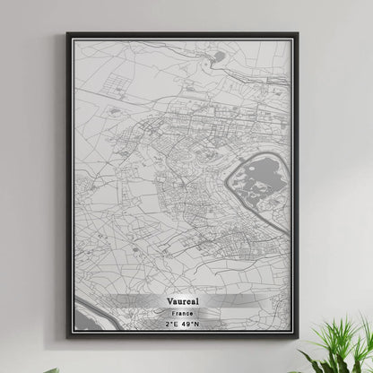 ROAD MAP OF VAUREAL, FRANCE BY MAPBAKES