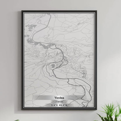 ROAD MAP OF VERDUN, FRANCE BY MAPBAKES