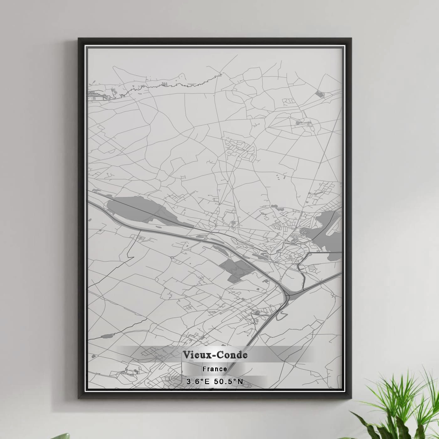 ROAD MAP OF VIEUX-CONDE, FRANCE BY MAPBAKES