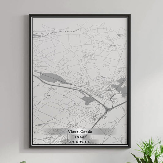 ROAD MAP OF VIEUX-CONDE, FRANCE BY MAPBAKES